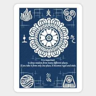 White Lotus Wisdom Artwork Sticker